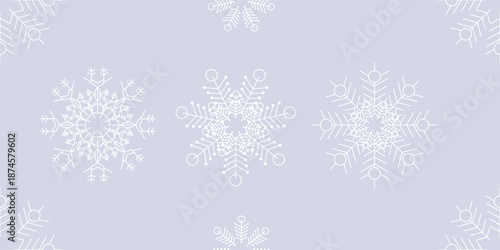 Vector set of 3 white Christmas paper cut 3d snowflakes with shadow on white background. New year and Christmas design elements