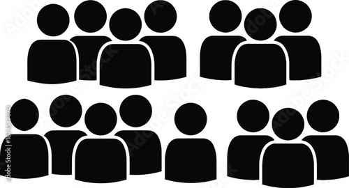 Group of people standing together in a team