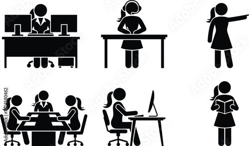 Group of people working in office