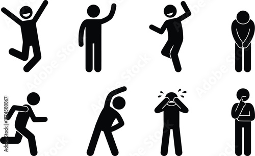 People doing different exercises and stretching