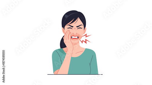 Young woman grimacing in intense pain from a severe toothache, highlighting urgent dental discomfort and need for care.