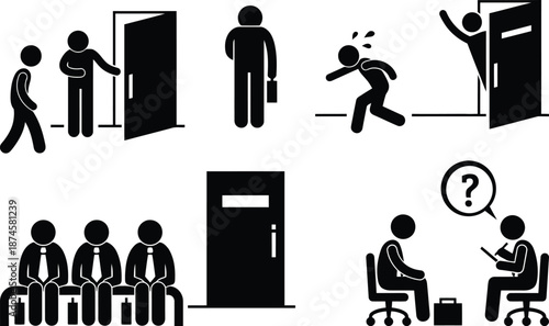 Job interview process illustration