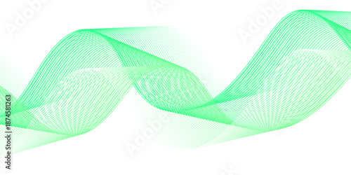 Dynamic minimal smoke sound line. Energy abstract smooth colorful gradient frequency isolated element creative blend. Science tech swirls with thin twisted connected vibration simple grid.