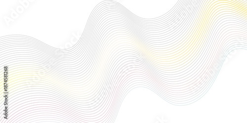 Dynamic minimal smoke sound line. Energy abstract smooth colorful gradient frequency isolated element creative blend. Science tech swirls with thin twisted connected vibration simple grid.