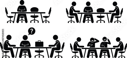 Job interview process with different outcomes