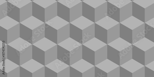 3d modeling cubes Illustration decoration seamless gray material pattern square design.