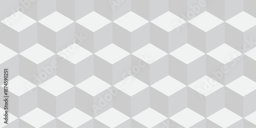 White 3d modeling cubes Illustration decoration seamless white material pattern square design.