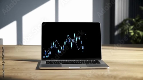 Abstract Financial Graphs Background for Business Analytics