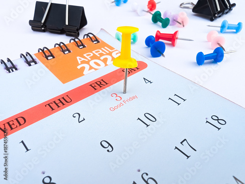 good friday 2026 marked on calendar