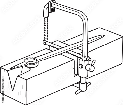 Metalworking tool with adjustable clamp and saw blade