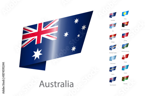 oceania flags set