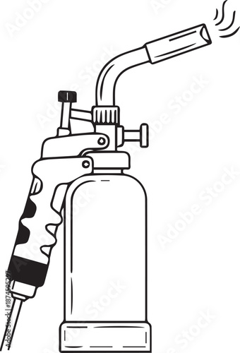 Professional blowtorch for industrial and culinary use