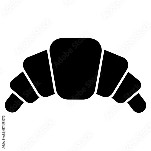 Croissant flat icon