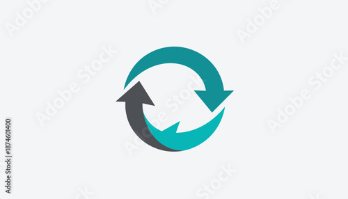 Abstract Circular Arrows Representing Process Recycling or Update Concepts