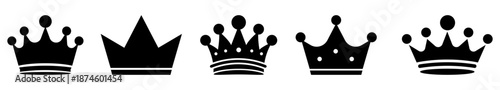 Crown icons set