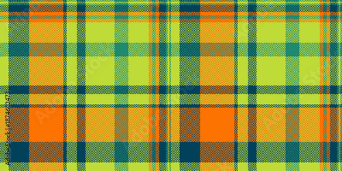 Famous vector texture check, britain plaid fabric seamless. English background textile pattern tartan in lime and bright colors.