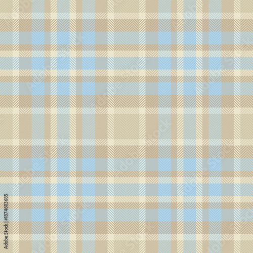 Romantic vector textile tartan, tissue seamless pattern background. Track fabric texture plaid check in light and pastel colors.