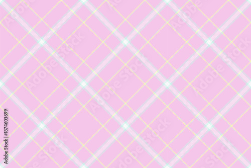 Drapery plaid seamless texture, minimal fabric textile vector. Detailed background tartan check pattern in light and white colors.