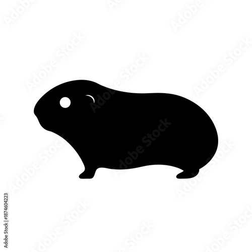 Silhouette of a guinea pig