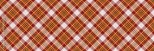 Living room textile fabric seamless, woman tartan pattern plaid. Glen background vector texture check in red and white colors.