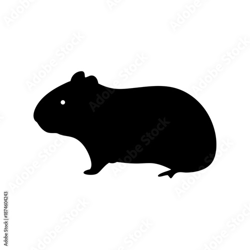 Silhouette of a rodent