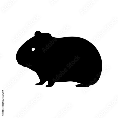 Silhouette of a guinea pig