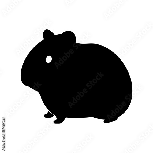 Silhouette of a hamster