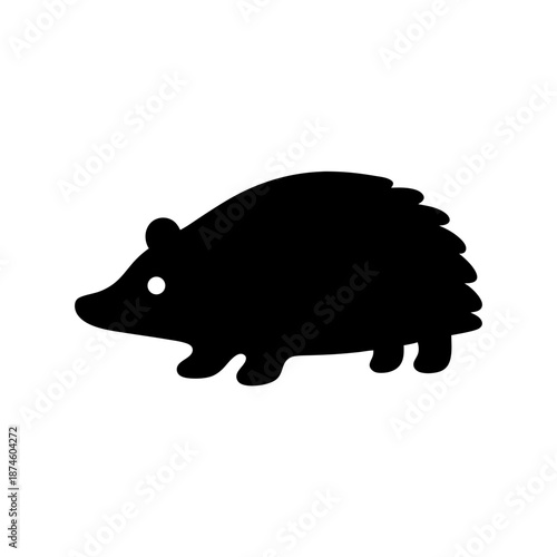 Silhouette of a hedgehog