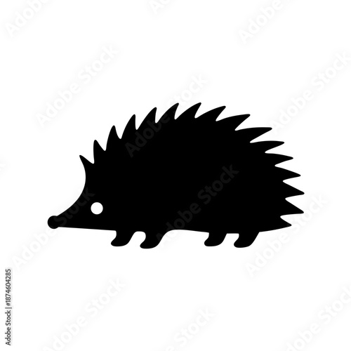 Silhouette of a hedgehog