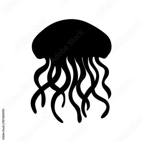 Silhouette of a jellyfish