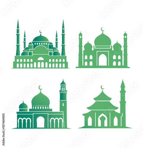 taj mahal vector illustration