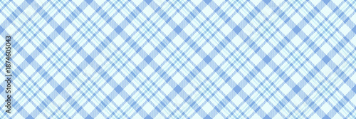 Fibre check tartan background, style textile pattern vector. Fancy fabric texture seamless plaid in white and blue colors.
