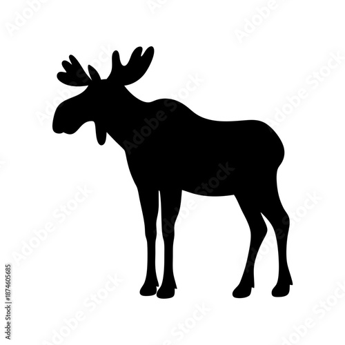 Silhouette of a moose