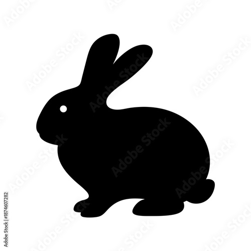 Silhouette of a rabbit