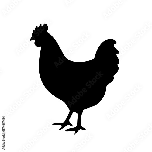 Silhouette of a chicken