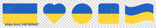 Set of Ukraine flag