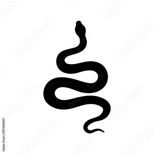 Simple black snake illustration