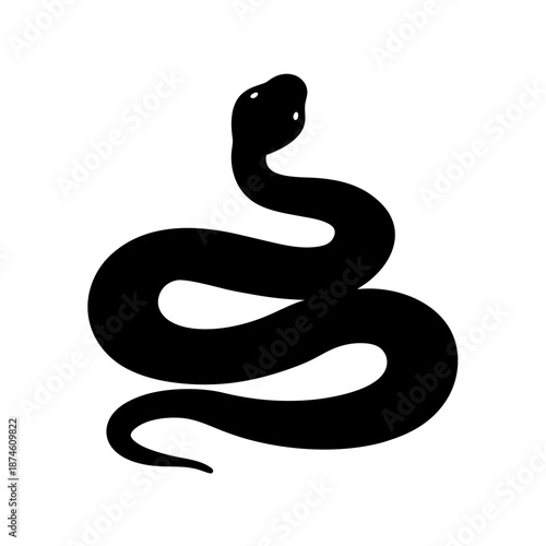 Wallpaper Mural Black snake coiling Torontodigital.ca