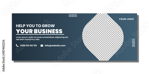 Help you to grow your business. Vector full editable. Facebook caver design.