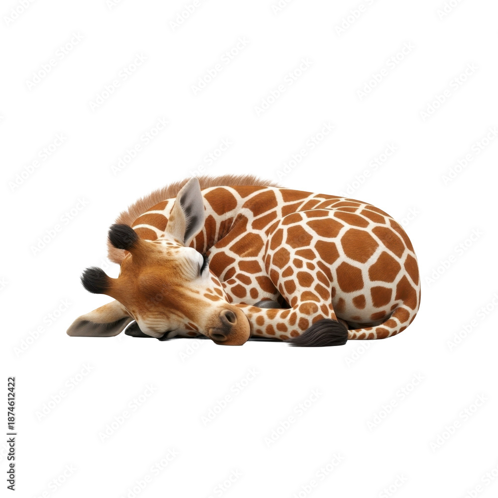 Obraz premium Sleeping Giraffe