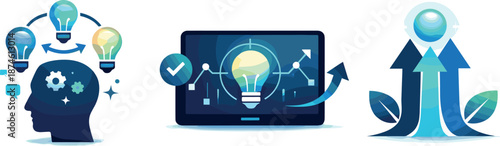 Future Innovation Ecosystem. Future-focused innovation ecosystem expressed through adaptive brainstorming routines, concept