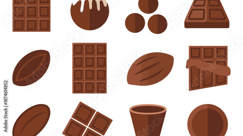 Delicious assortment of chocolate treats and cocoa beans, showcasing variety and sweetness.