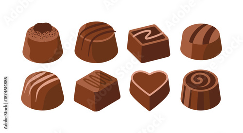 Assortment of delicious assorted chocolate candies, perfect for indulgence and celebration
