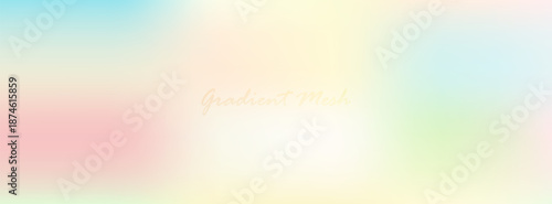 gradient dreamy background. Summer banner with copy space. Vector illustration.