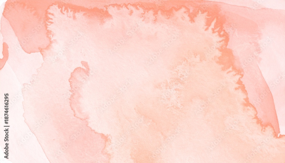 Fototapeta premium Valentines day soft pastel watercolor background pink peach