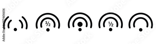 Abstract Scientific Diagrams Representing Waves and Quantum States