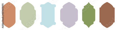 Set of oriental style Islamic ramadan kareem