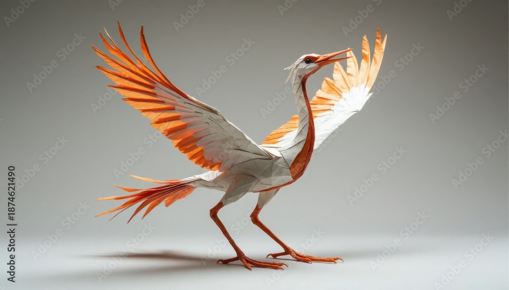 Obraz premium Origami crane bird