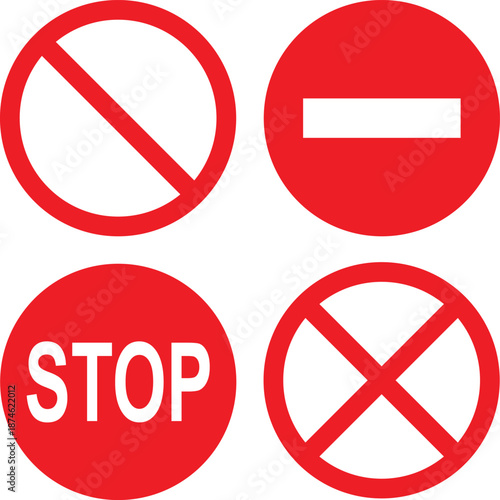 Vector illustration of Stop and Go sign sign isolated on pure white. EPS file available