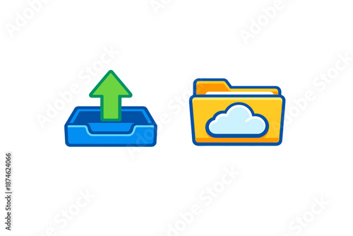 Upload and Cloud Storage Icons